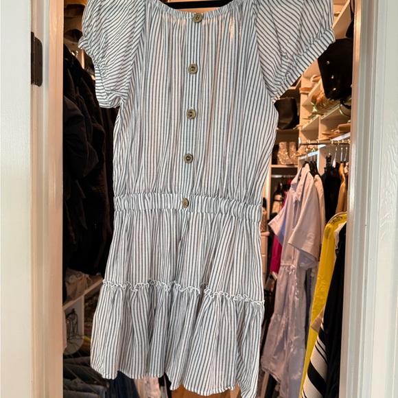 Eberjey Blue and White Striped Top - Picture 1 of 2